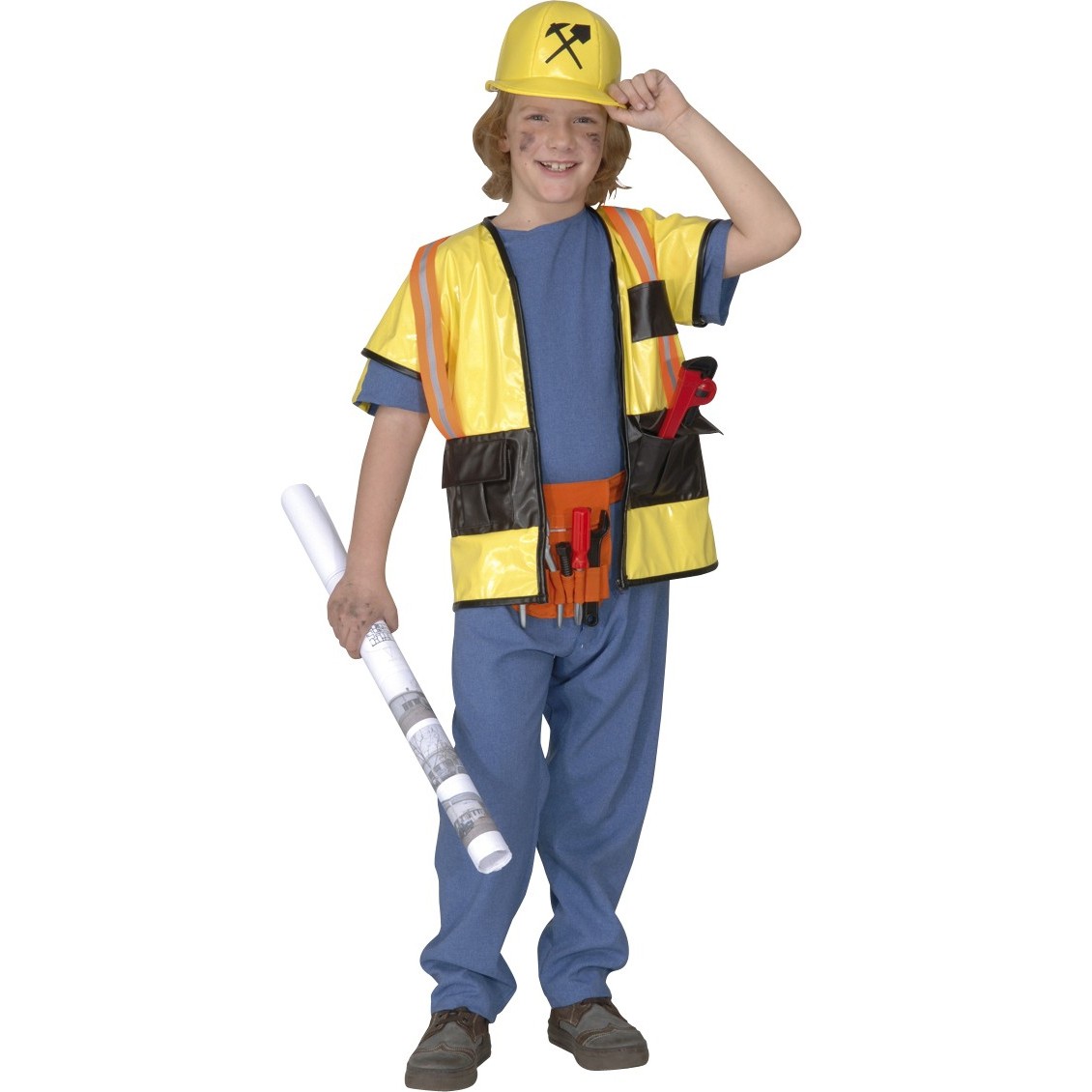 Bauarbeiter Kostüm für Kinder